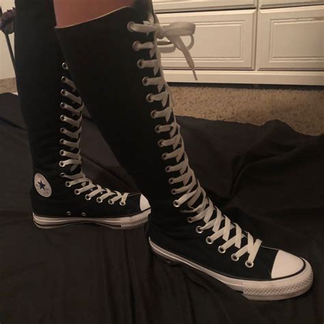 high top converse knee high|knee high converse size 5.